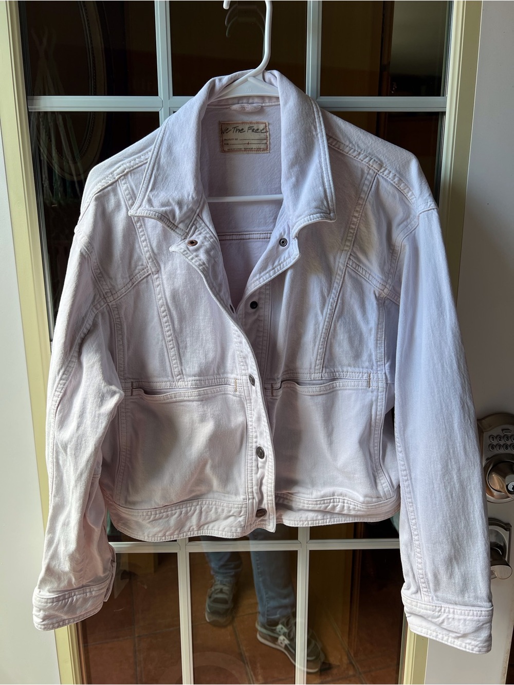 We The Free White Denim Jean Jacket